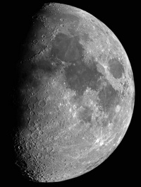 fotografia della Luna crescente